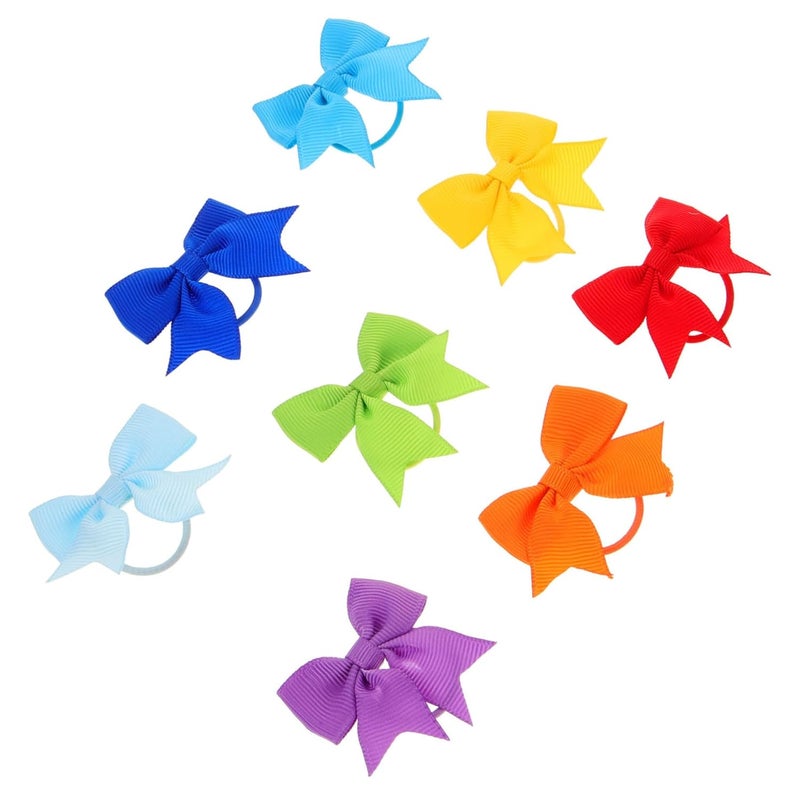 8 Pcs Headbands For Girls And Boys With Bows And Beads Hair Ties Set - Image 1