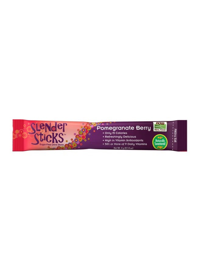 Now Foods Pomegranate Berry Sugar Free Drink Sticks - 12 1.7 oz. Sticks - Image 4