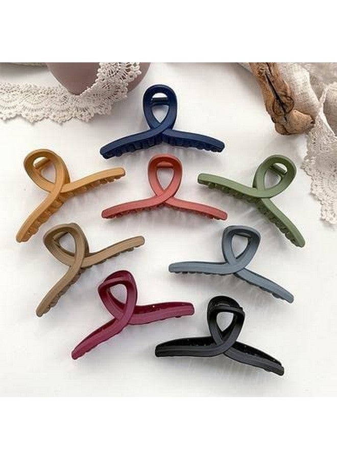 LIVECOOL Hair Claw Matte Woman Girls Hairstyle Clips Barrettes hair Clutcher hair Claw clips tight grip no slip hair clutcher women and Girl hair accessories (4Pcs + 2Free, Jaw Claw) - Image 1