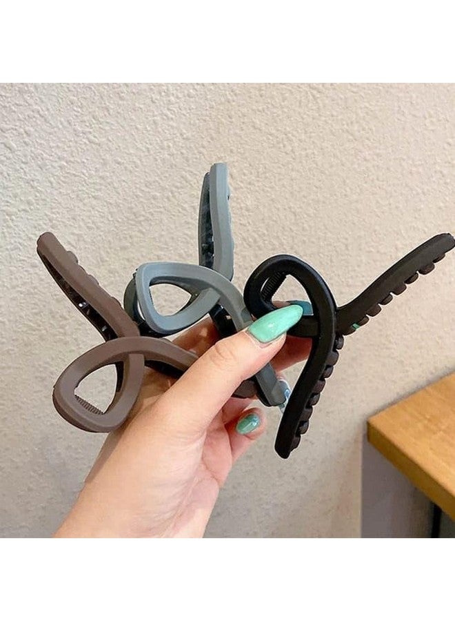 LIVECOOL Hair Claw Matte Woman Girls Hairstyle Clips Barrettes hair Clutcher hair Claw clips tight grip no slip hair clutcher women and Girl hair accessories (4Pcs + 2Free, Jaw Claw) - Image 2