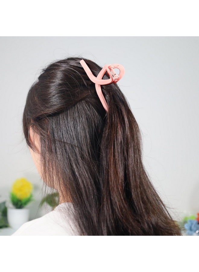 LIVECOOL Hair Claw Matte Woman Girls Hairstyle Clips Barrettes hair Clutcher hair Claw clips tight grip no slip hair clutcher women and Girl hair accessories (4Pcs + 2Free, Jaw Claw) - Image 4