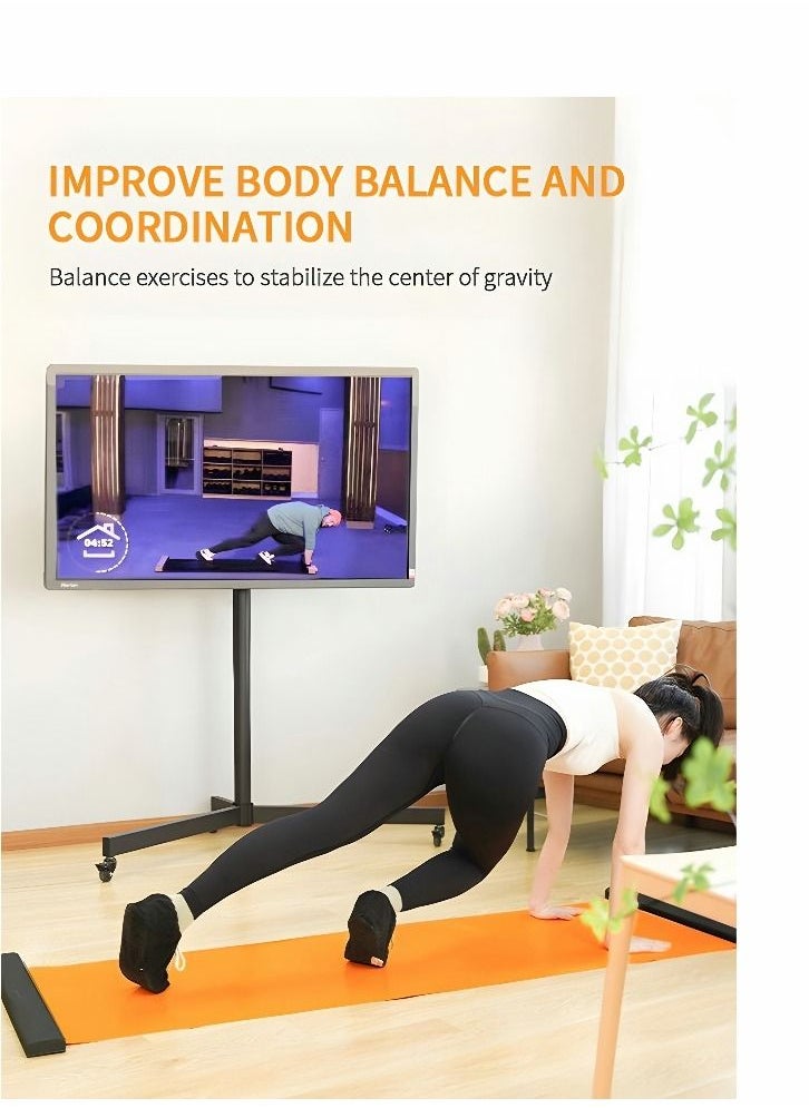 GROIC - Skateboard Speed Skating Training Board,with End Stop Device Sliding Boots, Home Portable Fitness Training Equipment, Thin Calf Artifact Fitness Skating Trainer Sweating and Burning Fat - Image 1