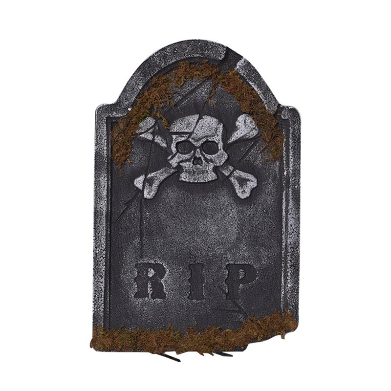 Halloween Foam Tombstone Reusable Haunted House Yard Decoration Realistic Graveyard Props - Image 1