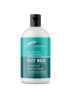 Purely Northwest Purely Northwest Tea Tree Body Wash for Men and Women  Natural Tea Tree Oil Body Cleanser for Odor Skin Irritations Hydrating Shower Gel for Sensitive Skin Gentle and Refreshing Body Wash 