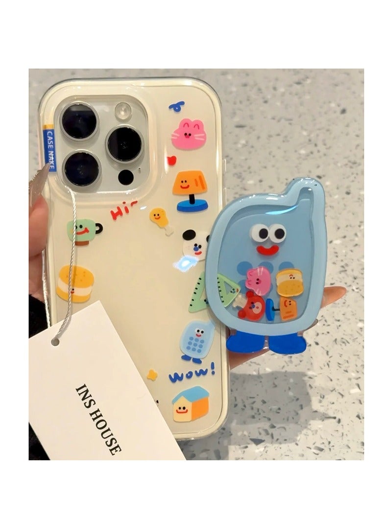 NIBEMINENT Protective TPU Case Cover For iPhone 17 Pro, Sunflower With Blue Stand