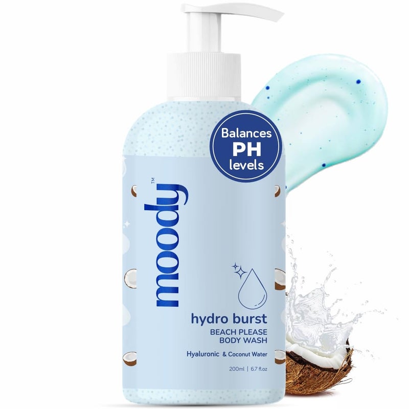 Moody 7D Hydro Burst with Hyaluronic Acid Body Wash  Refreshes Deep Cleanses Skin  Provides Intense Hydration to Skin  Gentle and for All Skin Types  Softer Smoother Skin 200ml - Image 1