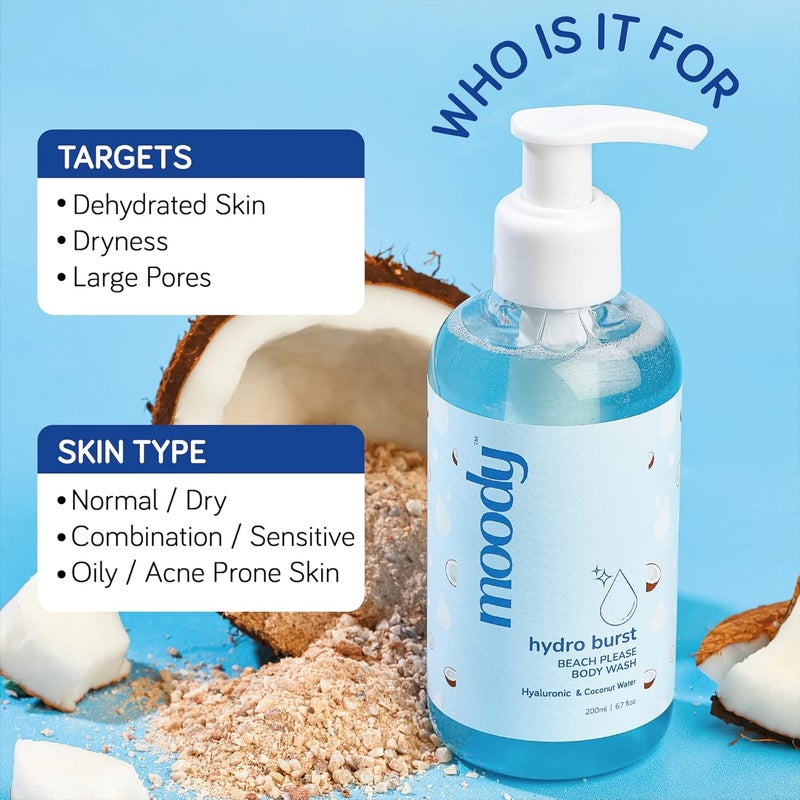 Moody 7D Hydro Burst with Hyaluronic Acid Body Wash  Refreshes Deep Cleanses Skin  Provides Intense Hydration to Skin  Gentle and for All Skin Types  Softer Smoother Skin 200ml - Image 5