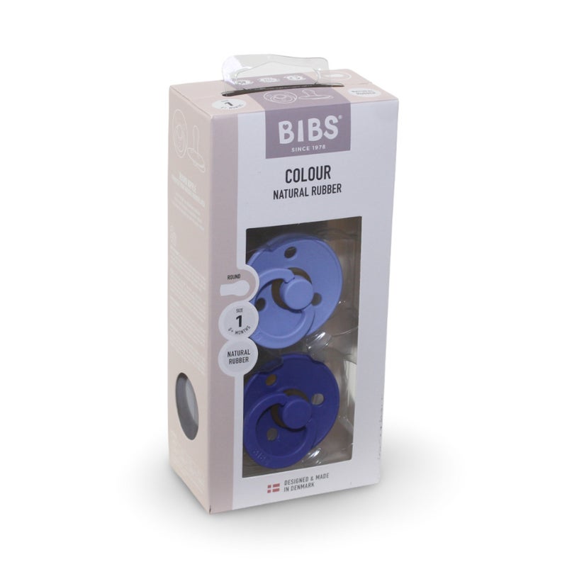 BIBS لهاية Colour 2 Pack Latex Size 1 – Hush /Grape