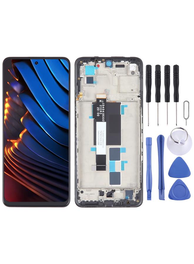 إيروريكس شاشة LCD بديلة من مادة OEM لهاتف Xiaomi Poco X3 GT محول رقمي تجميع كامل مع إطار - Image 1
