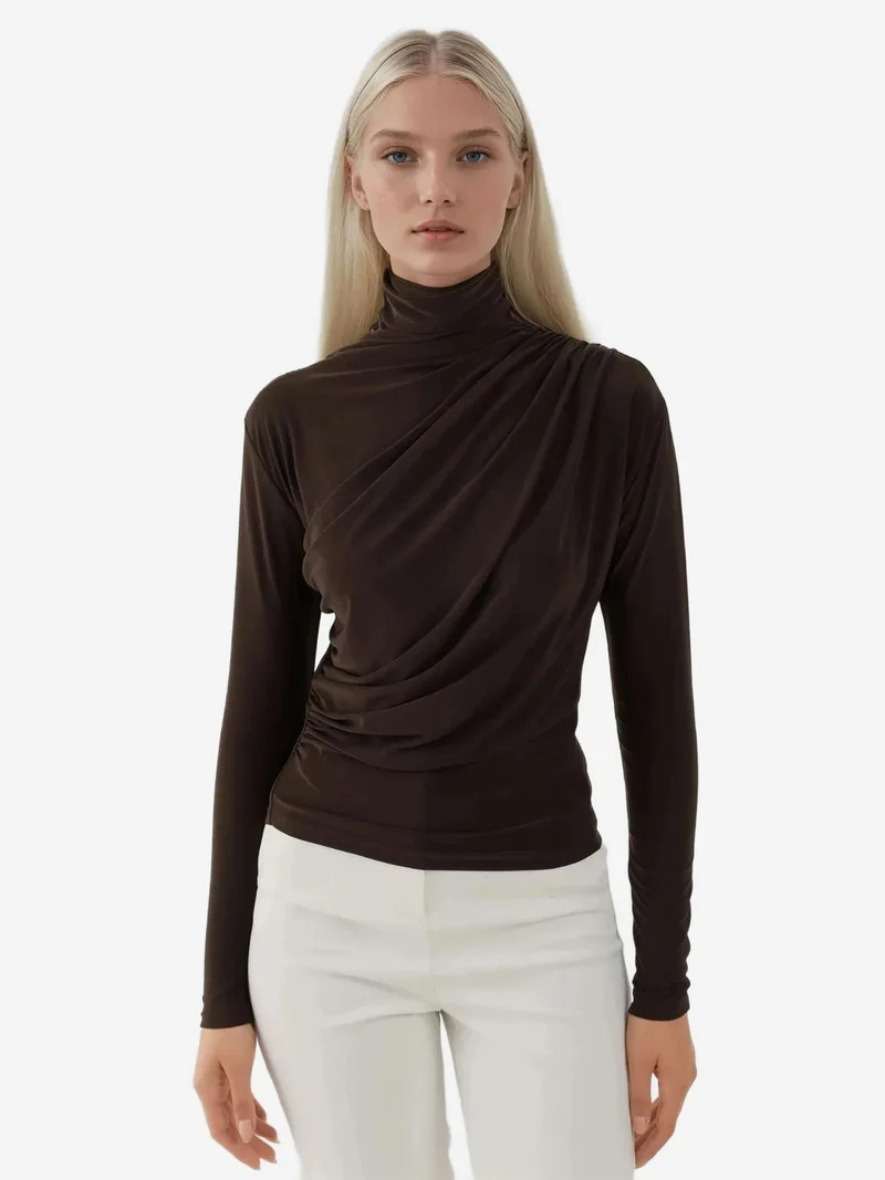 HICCUP Elegant Soft Touch Long Sleeve Knitted Top