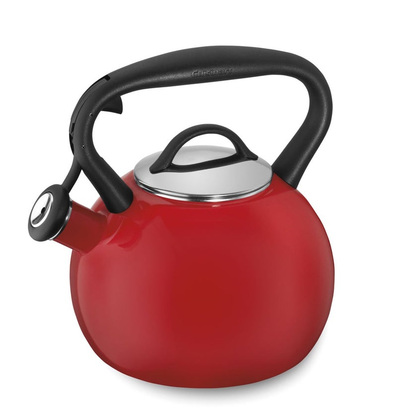 Cuisinart Valor Porcelain Enamel on Steel Tea Kettle, Red - Image 1