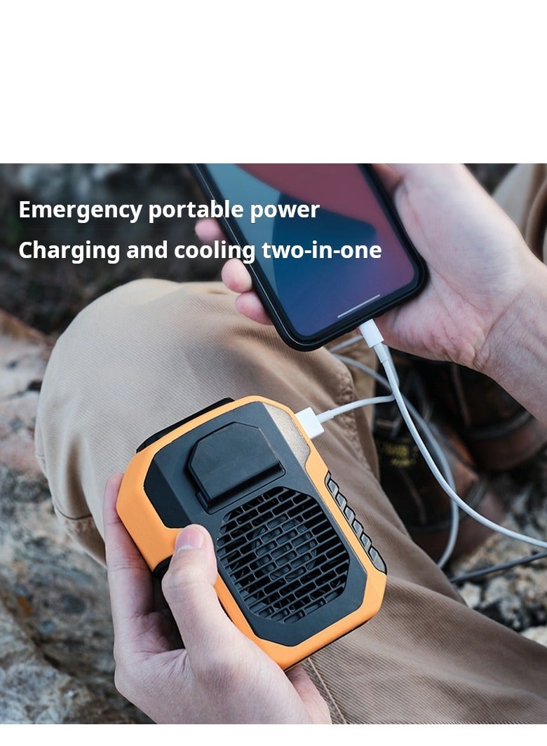 3-in-1 Portable Waist Clip Fan with 8000mAh Power Bank and LED Flashlight - Image 3