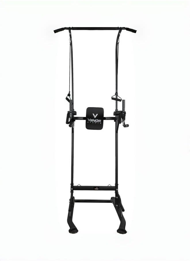 Venom Sports Power Station - Multifunctional Training Frame - Power Tower with Pull-Up Bar - Fitness Equipment Strength Training - Non-Slip Handles - Height Adjustable - W 97 x L 90 x H 155 - 230 cm - - pzsku/Z027E940845556E0DEF9FZ/45/_/1725515976/5d83c18b-f890-48ce-a89a-84c50561f73f