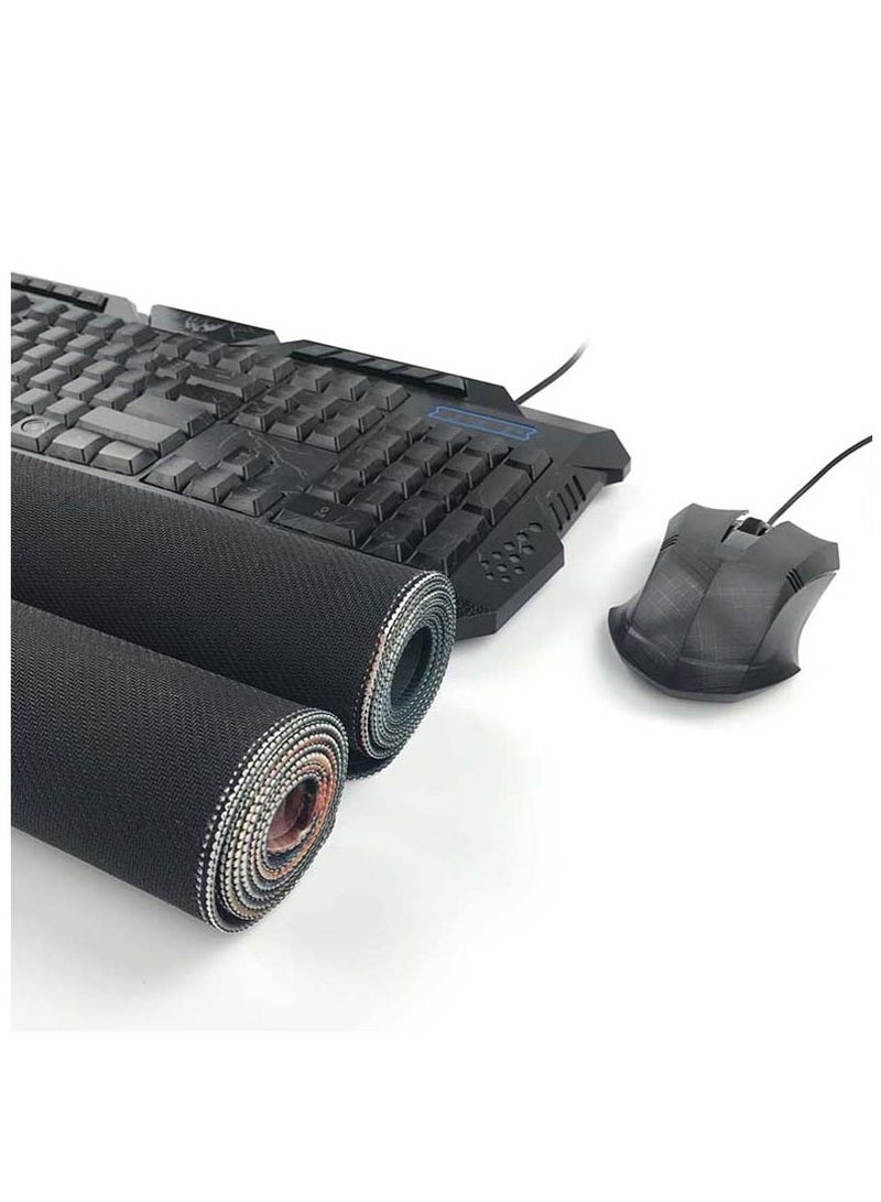 SYOSI Large Keyboard Mouse Pad, Large Locking Edge Gaming Mouse Pad Keyboard Rubber Mousepad Wrist Rest Table Computer Mat, Mat Water-Resistant Desk Pad with Non-Slip Rubber Base, 900x400mm - Image 5