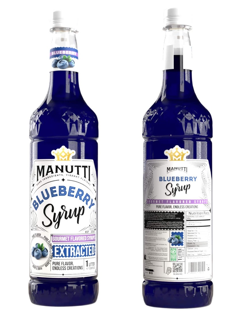 Manutti Blueberry Syrup 1 Liter  - Image 2
