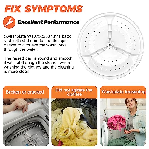 Beaquicy 2025 Upgraded W10752283 Washer Washplate by Beaquicy - Replacement for Whirlpool Washing Machine - Replace wtw5000dw1 W10834890, W10609476, AP5956378, 3452757, PS10064549 - Image 4