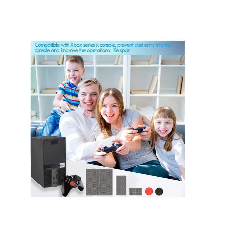 Barakah Dust Filter Cover for Xbox Series X with Rubber Dust Plugs, Top Case Dust Proof Filter Cover,  Silicone Dust Plugs and Thump Grip Caps for Xbox Series X - 2 Pack Sets - Image 4