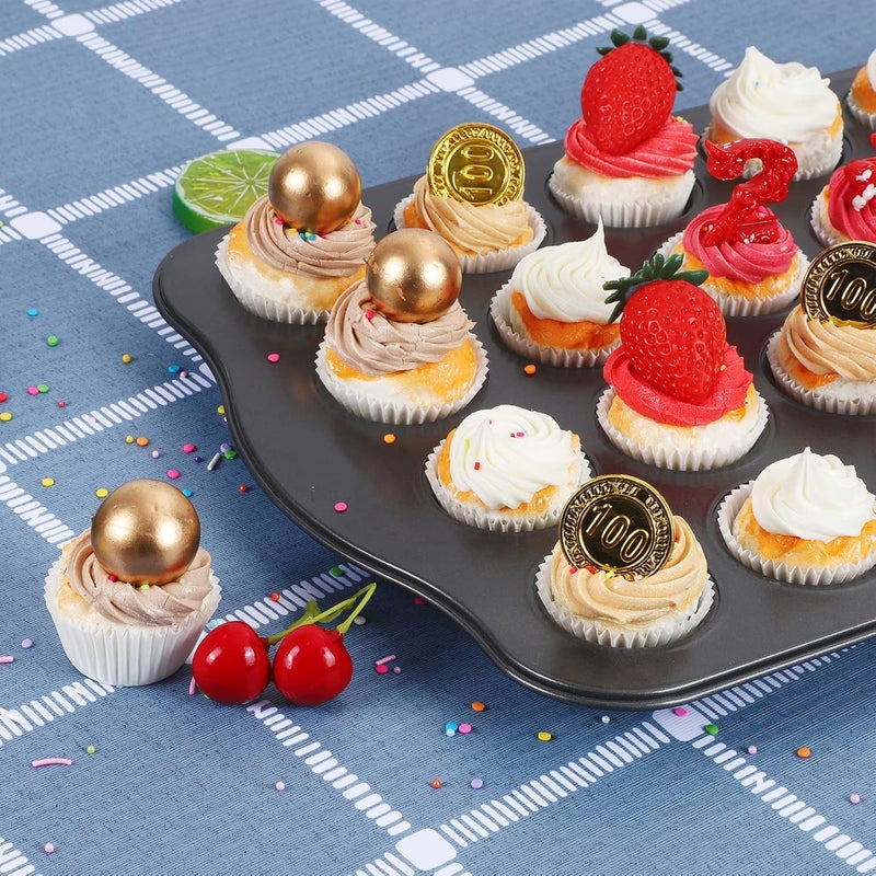 Caperci 500 Count Mini Cupcake Liners White Muffin Liners Greaseproof No Smell Small Cupcake Wrappers Baking Cups - Image 2