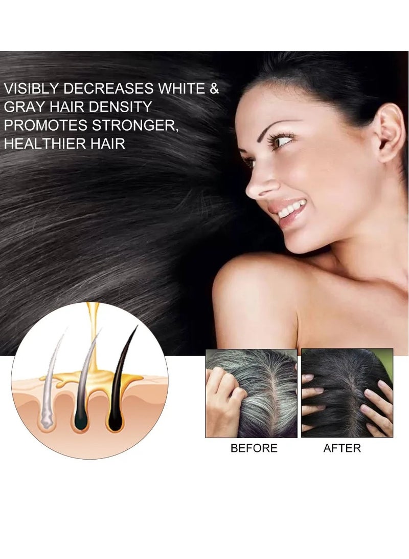 OUHOE Bamboo Charcoal Shampoo Soap, Gray White Hair Reverse Soap Bar, Anti Hair Loss Deep Cleansing Scalp Strengthening Shampoo Bar, Nourishing Repairing Dry Hair Soap To Prevent Hair Loss - Image 3