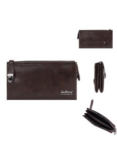 baellerry Men's PU Purse Clutch Leather Wallets Bank Credit Holder Card Driver License Holder MultiSlot Clutch Fashion Card Case for Gentlemen  - Image 1