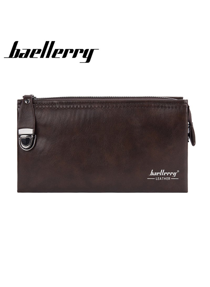 baellerry Men's PU Purse Clutch Leather Wallets Bank Credit Holder Card Driver License Holder MultiSlot Clutch Fashion Card Case for Gentlemen  - Image 2