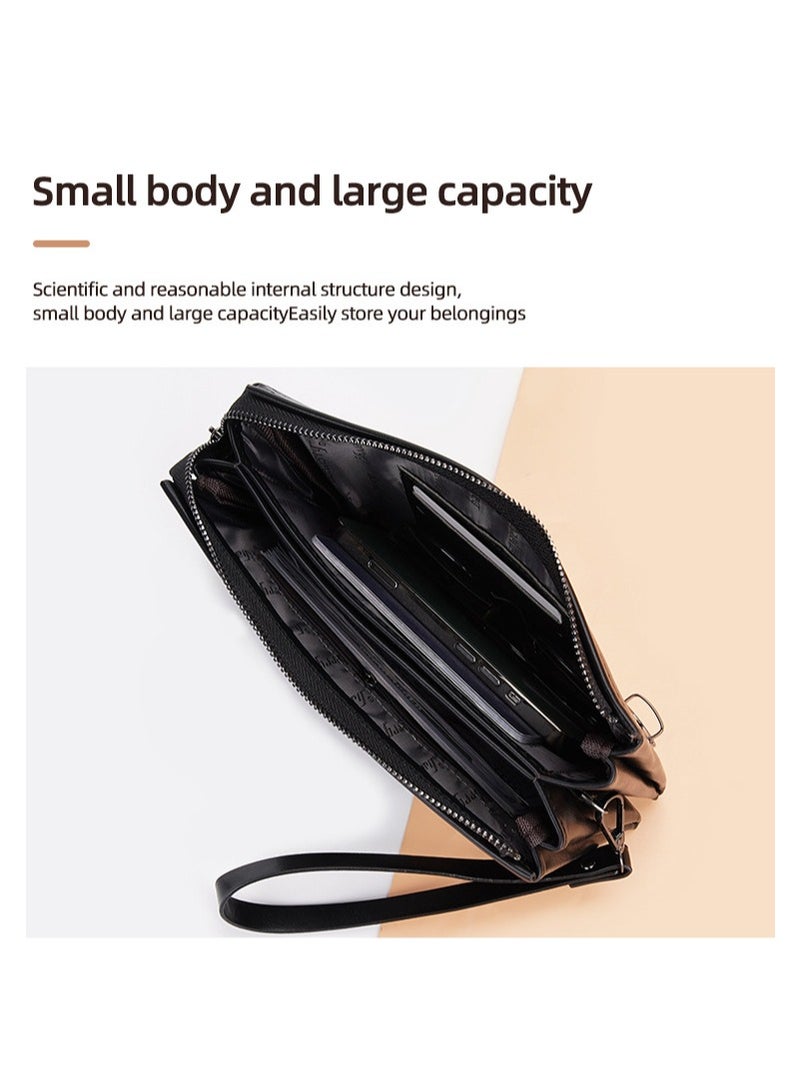 baellerry Men's PU Purse Clutch Leather Wallets Bank Credit Holder Card Driver License Holder MultiSlot Clutch Fashion Card Case for Gentlemen  - Image 3