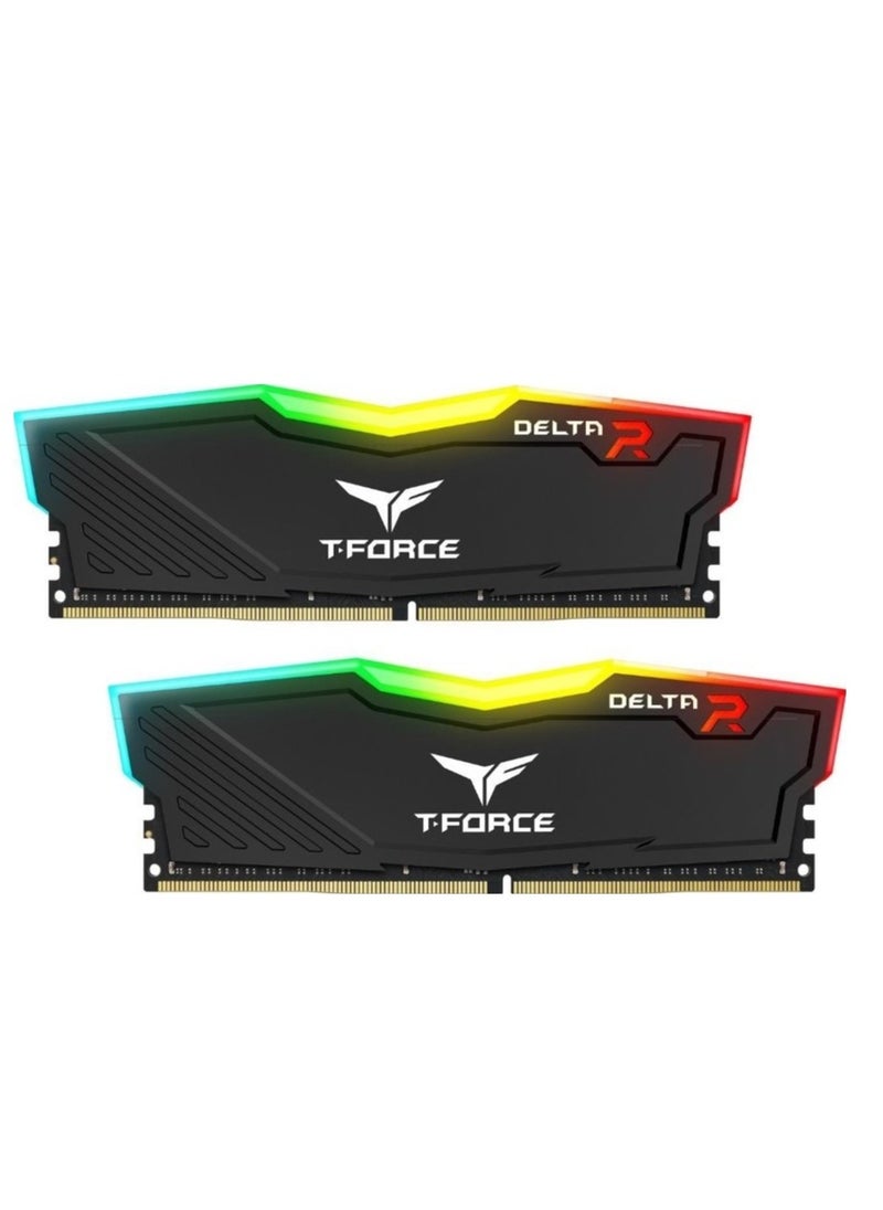 t force TEAMGROUP T-Force Delta RGB DDR4 32GB (2x16GB) 3600MHz (PC4-28800) CL18 Desktop Gaming Memory Module Ram Black - TF3D432G3600HC18JDC01  - Image 1