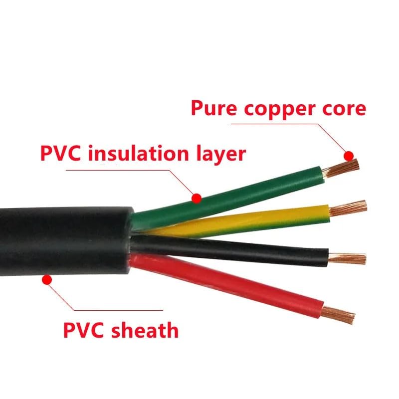 2M PVC Cable 22 20AWG 2 3 4 5 6 10 8 12 14 16cores sheathed Copper Wire Conductor Electric RVV Cable Black Soft sheathed Wire(0.5MM 20AWG,14 cores) - Image 3