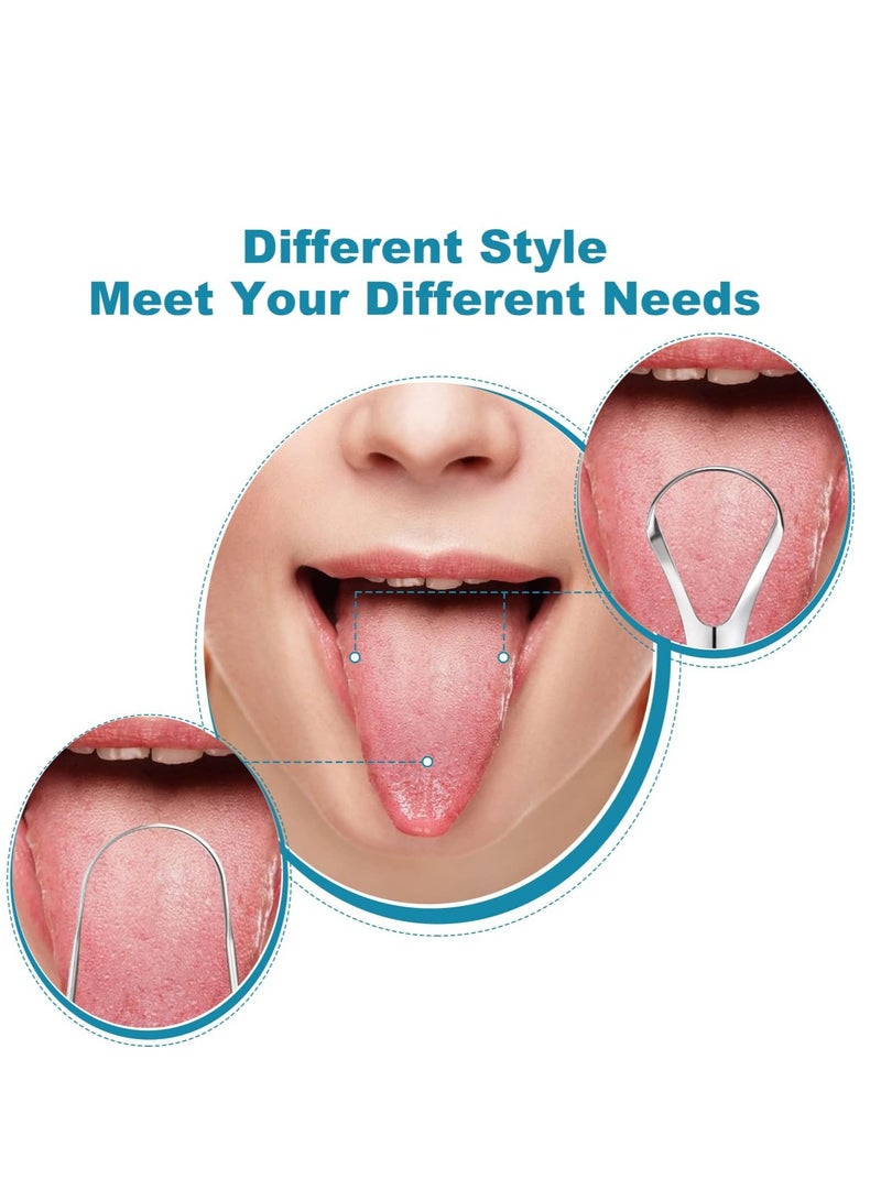 Generic 3PCS Tongue Cleaner with Storage Case, Portable Tongue Sc, Stainless Steel Oral Tongue Cleaners, Easy to use Tongue Scrapers for Adults Kids, Professional Tongue Scrapers for Fresher Breath in Seconds  - Image 5