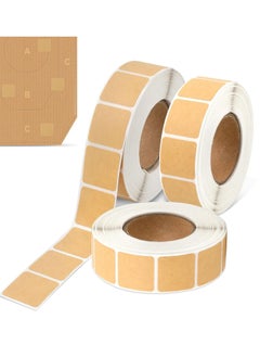 3000pcs Square Target Pasters, 3 Rolls Self Adhesive 0.87 Inch Target Labels Easy to Peel & Stick Square Roll Stickers Paper Shooting Targets for The Range