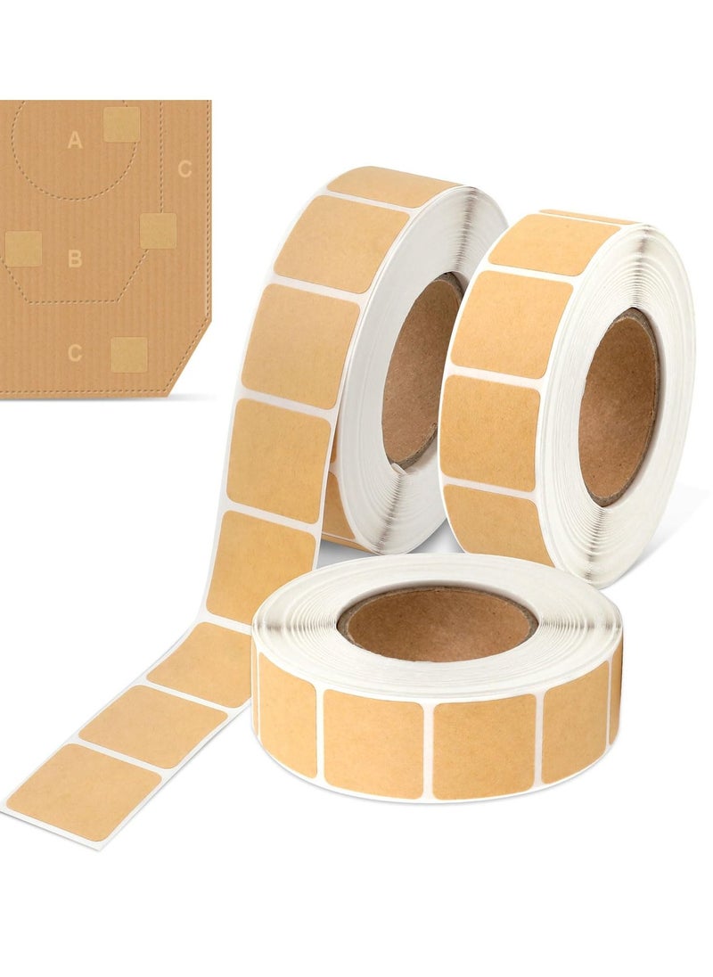 Excefore 3000pcs Square Target Pasters, 3 Rolls Self Adhesive 0.87 Inch Target Labels Easy to Peel & Stick Square Roll Stickers Paper Shooting Targets for The Range  - Image 1