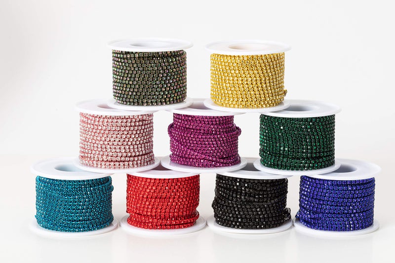 KAOYOO 10 Yards 2mm/0.08" Crystal Rhinestone Close Chain Trim Sew on Trim for Sewing Crafts,DIY Decoration,Jewelry,Wedding - Image 5