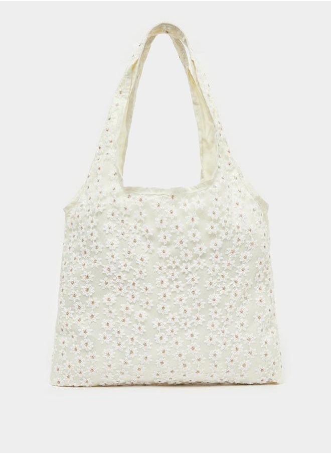 Styli Embroidered Flower Design Shoulder Bag  - Image 4