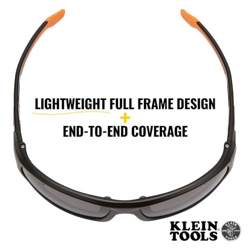 Klein Tools 60164 Safety Glasses, Professional PPE Protective Eyewear with Full Frame, Scratch Resistant and Anti-Fog, Gray Lens - Image 4
