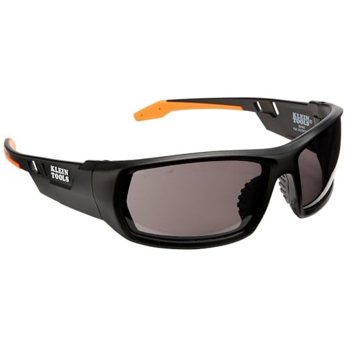 Klein Tools 60164 Safety Glasses, Professional PPE Protective Eyewear with Full Frame, Scratch Resistant and Anti-Fog, Gray Lens - Image 1