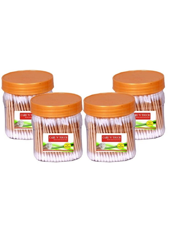 CARE 'N' TOUCH Care N Touch Wooden Double Head Cotton Ear Buds (PACK OF 4) - Image 1