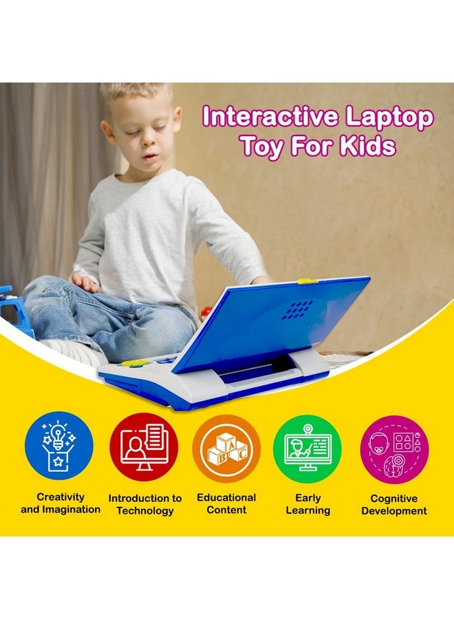 Gooyo Gooyo GY-1101 Plug & Play English Learner Educational Laptop Toy with 20 Learning & Playing Activities|Blue & White Color,Dual Power Supply Source:Micro USB Cable(Included) &3xAA Battery(Not Included) - Image 5