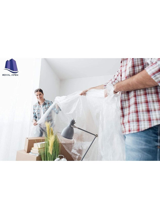 Biella Painters Polythene Sheet Plastic Drop Cloths Sheet, Waterproof Anti-dust Furniture Cover, Disposable Tarp for Painting for Couch Cover and Furniture Cover (1000G x 9 Meter) - Image 3