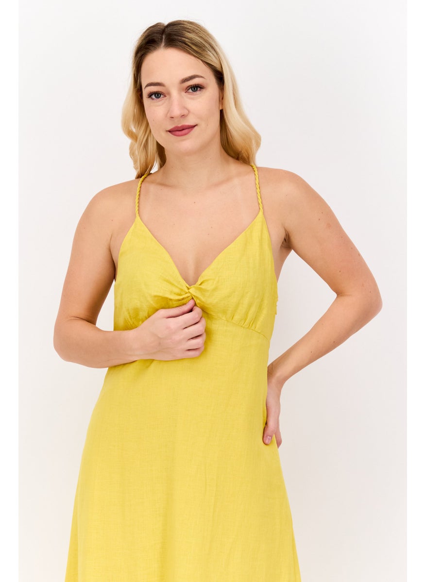 Scotch & Soda Women Plain Maxi Dress, Yellow  - Image 2