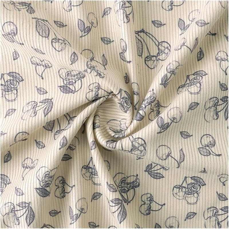Corduroy Fabric 0.5/1/2Yard Vintage Style Colour Ribbed Corduroy Fabric Print Spring Autumn DIY Sewing Making Pants Jacket Clothing Cloth(Color 8,45X145cm) - Image 4