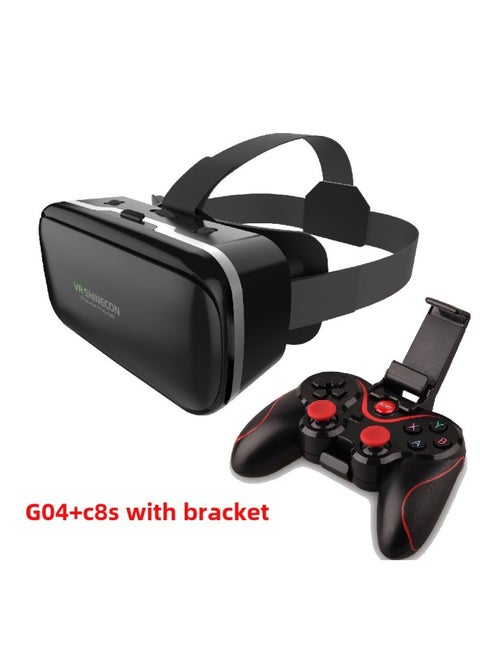 Vr Shinecon Vr Glasses Genie 6th Edition Magic Mirror G04/da 3d Mobile Virtual Reality Headset Full Scene-Color:G04 + C8S With Bracket
