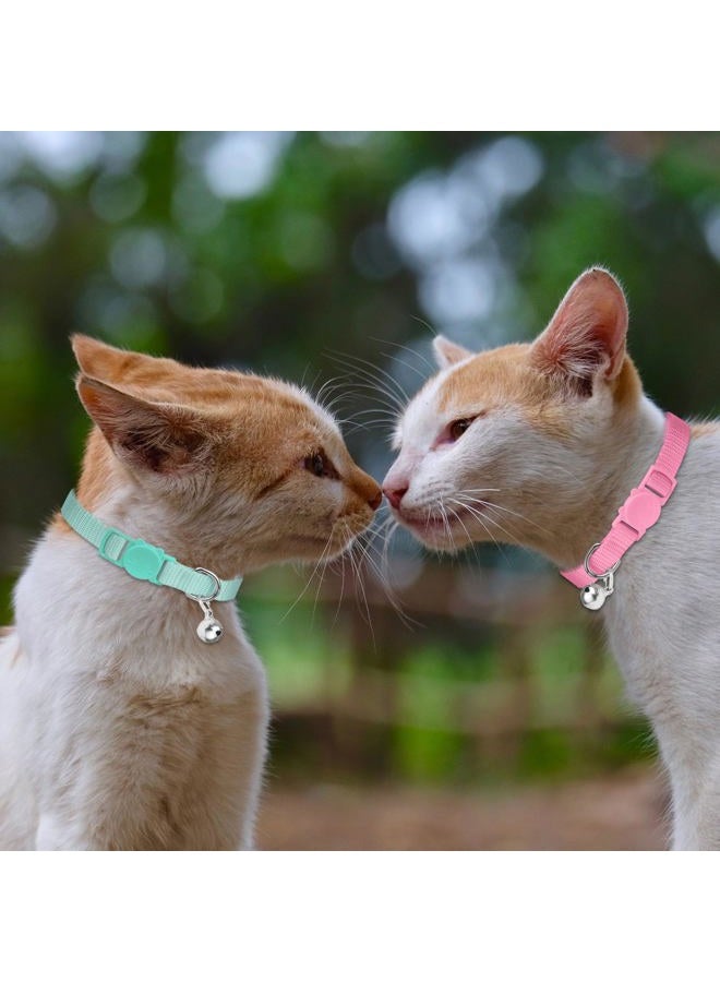 Waoduld 16 PCS Breakaway Cat Collars,Kitten Collar with Bell Cat Collars for Boy Girl Cats Breakaway Collar for Cats 7.5-12.6 Inch - Image 2