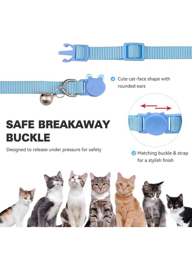 Waoduld 16 PCS Breakaway Cat Collars,Kitten Collar with Bell Cat Collars for Boy Girl Cats Breakaway Collar for Cats 7.5-12.6 Inch - Image 4