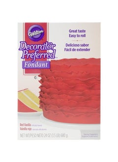 W7102-04 Decorator Preferred Fondant 24oz, 24 ounce, Red