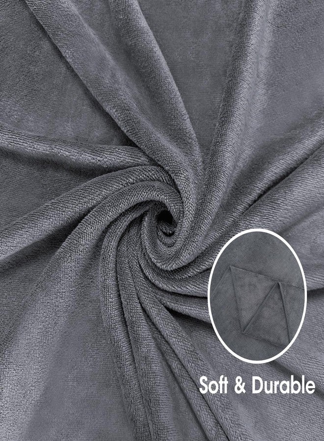 JML Bath Towels for Adult Body, Large Microfiber Bath Towels Set 4 Pack (30" x 60"), Lightweight & Soft Absorbent for Bathroom Spa Gym Yoga Salon Sauna, Grey - Image 5