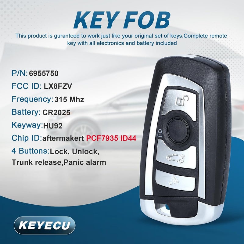 Keyecu EWS Modified Flip Remote Key for BMW - Image 3