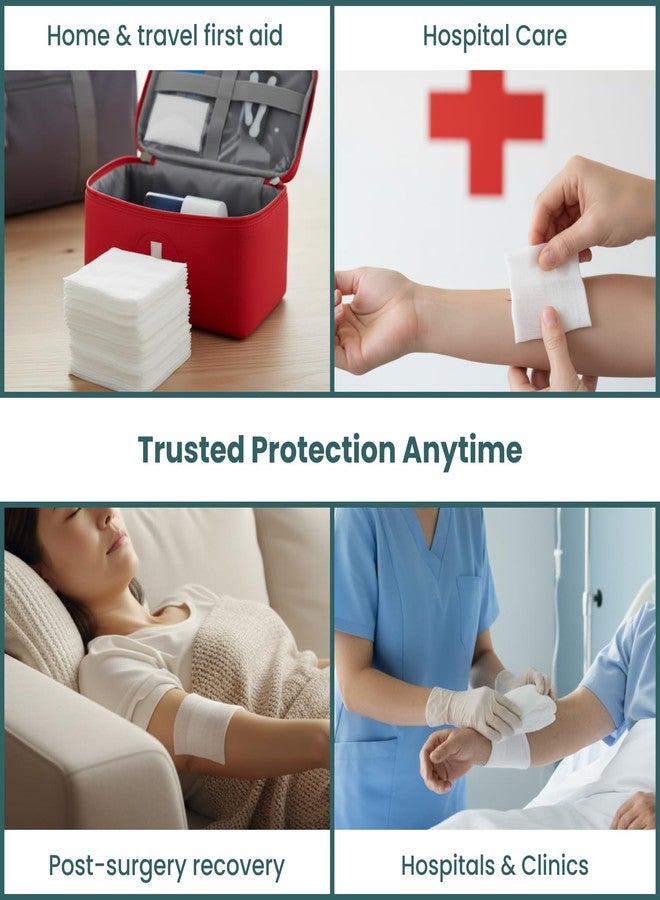 MED Sterile Wound Gauze - Highly Absorbent, Breathable Non-Stick Surgical Pads (5) - Image 3