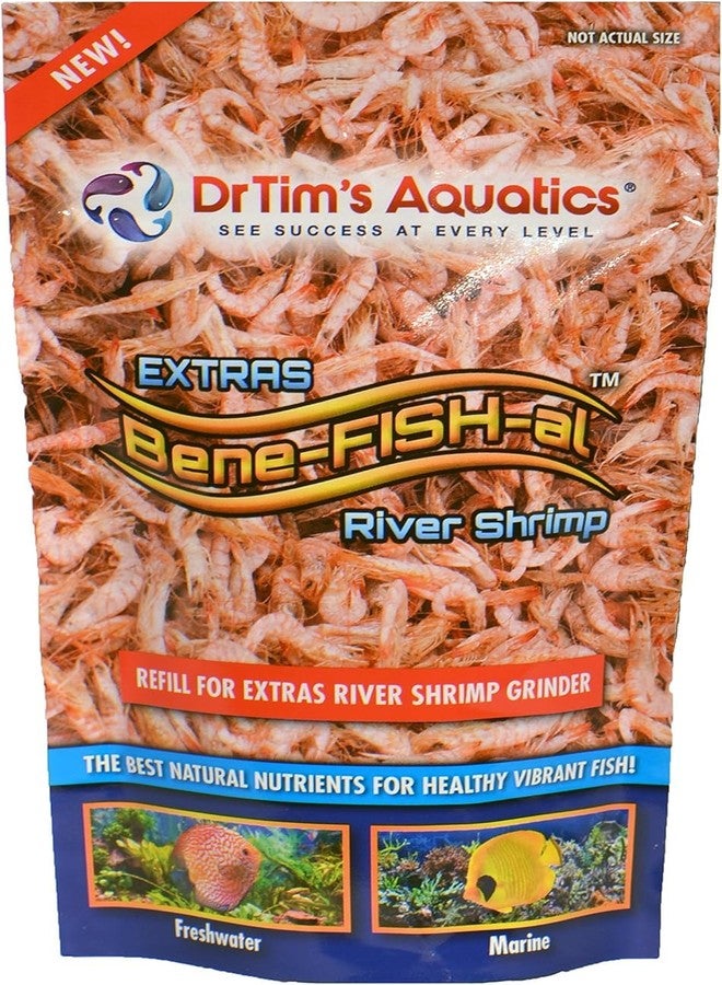 دي آر تيم أكواتيكز عبوة إعادة تعبئة محسن طعام الأسماك Dr. Tim's Aquatics Bene-FISH-al River Shrimp Grinder - غني بالبروتين والألياف - يعزز لون السمك - يضيف نكهة إضافية، طبيعي بالكامل - لأحواض المياه العذبة والمالحة - 0.56 أونصة. - Image 1