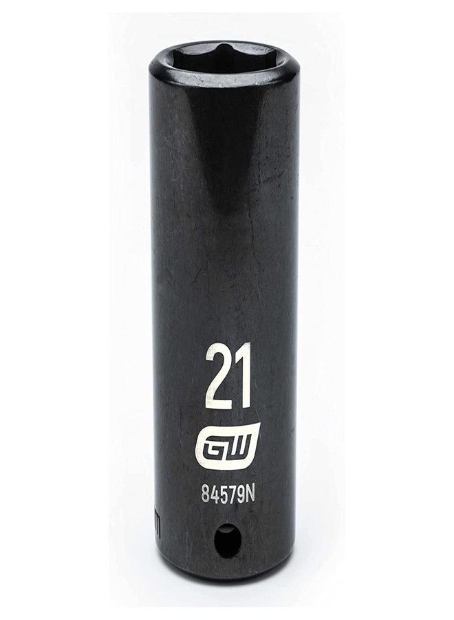 GEARWRENCH 1/2" Drive 6 Pt. Deep Impact Socket, 21mm - 84579N - Image 1