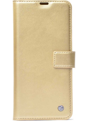 Apple iPhone 5 Case Leather Wallet Stand Case - Gold